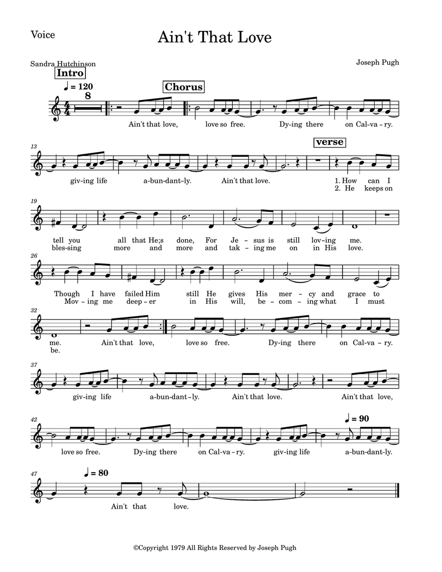 Ain't That Love Ain't That Love Unison Choir scores gallery preview page 5
