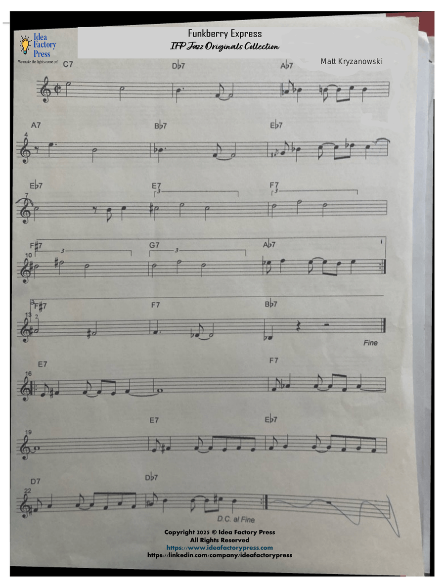 Funkberry Express Piano scores gallery preview page 1