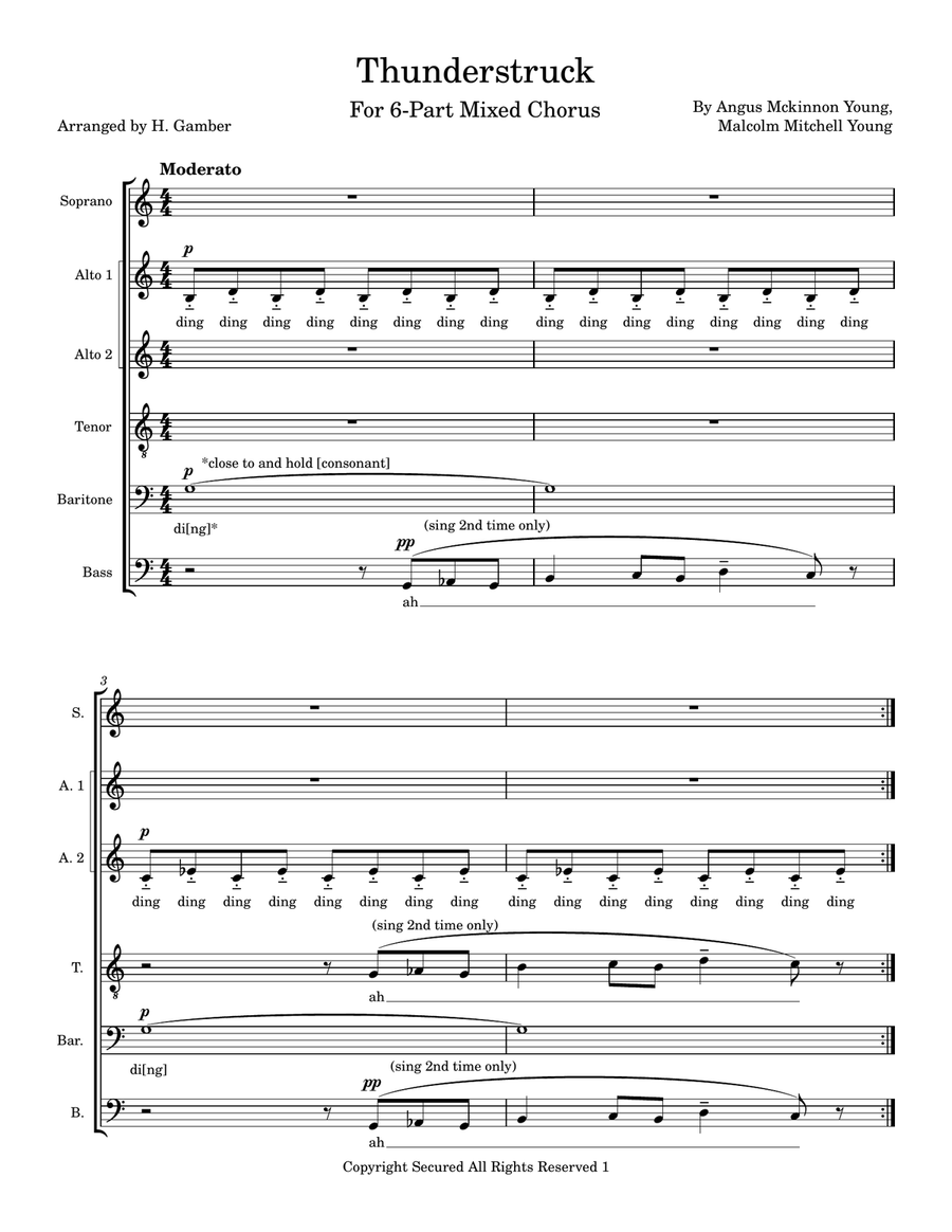 Thunderstruck Divisi scores gallery preview page 1
