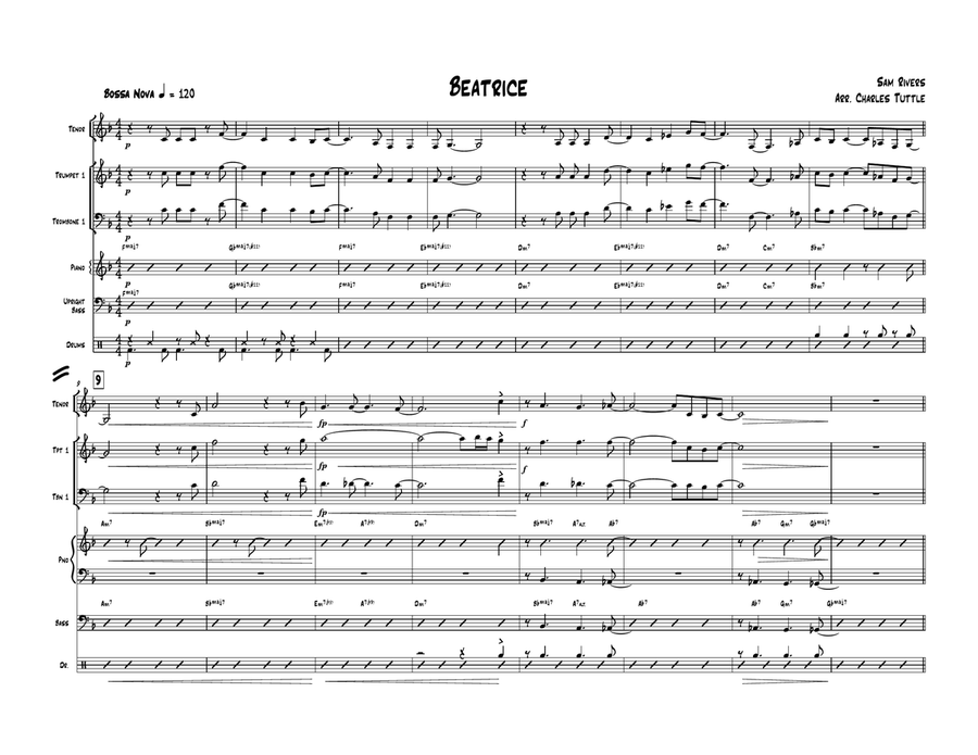 Beatrice Beatrice Jazz Ensemble scores gallery preview page 1