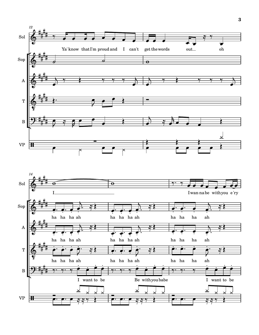 Everywhere Everywhere 4-Part scores gallery preview page 3
