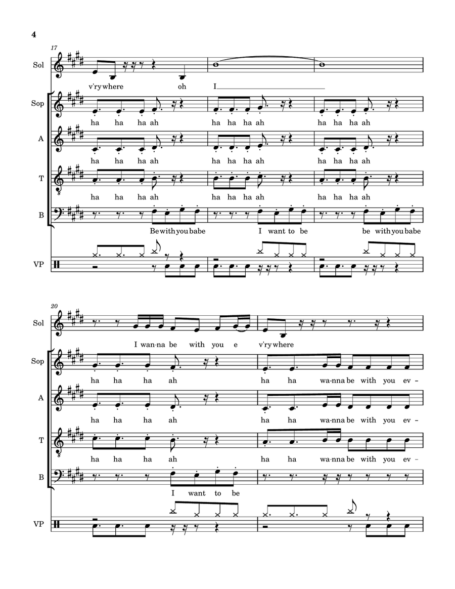 Everywhere Everywhere 4-Part scores gallery preview page 4