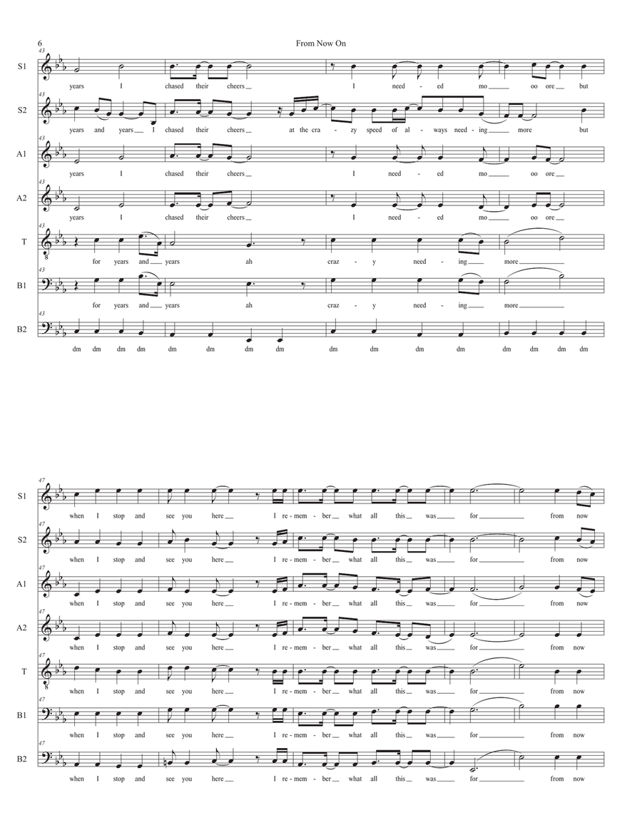 From Now On From Now On Divisi scores gallery preview page 6