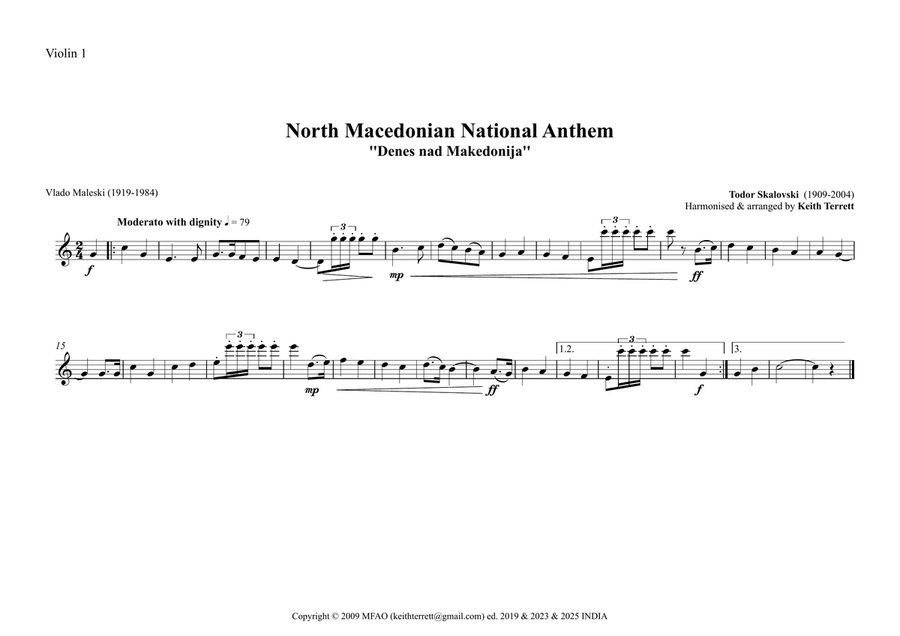 North Macedonian National Anthem for String Orchestra String Orchestra scores gallery preview page 5