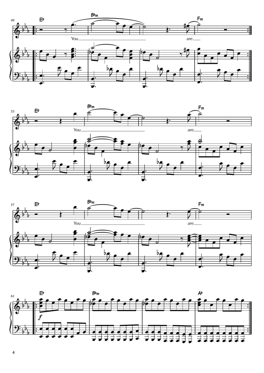Clocks Piano, Vocal scores gallery preview page 4