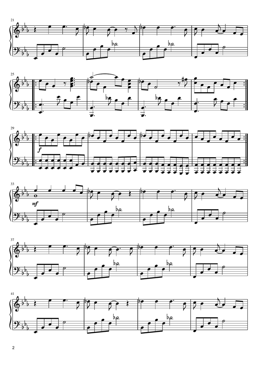 Clocks Piano Solo scores gallery preview page 2