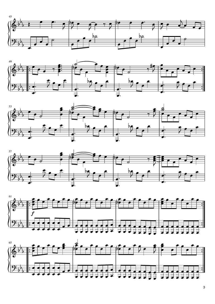 Clocks Piano Solo scores gallery preview page 3