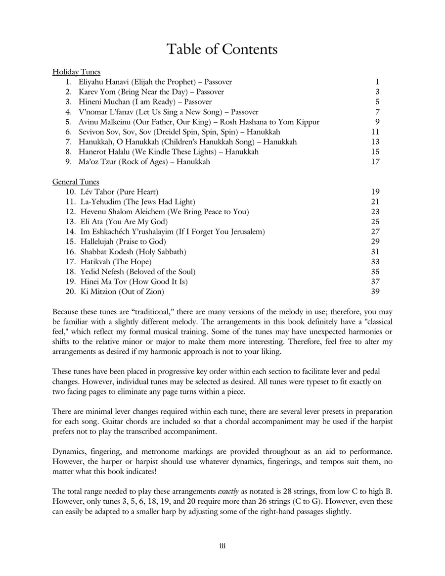 Jewish Traditional Tunes (Solo) Harp scores gallery preview page 5
