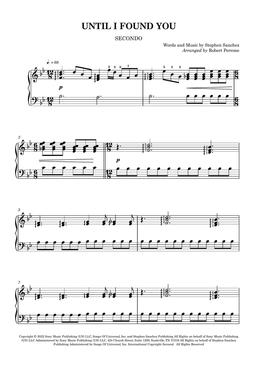 Until I Found You Until I Found You 1 Piano, 4-Hands scores gallery preview page 1