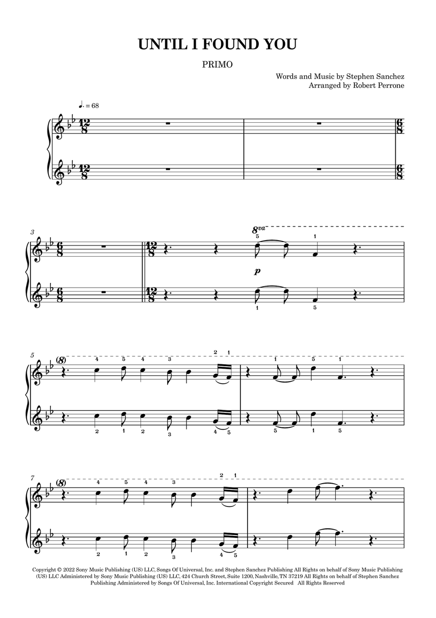 Until I Found You Until I Found You 1 Piano, 4-Hands scores gallery preview page 2
