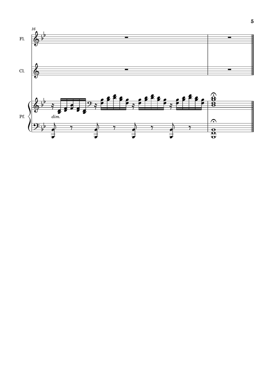 Ave Maria by F. Schubert – Flute, Clarinet and Piano. Score and Parts Small Ensemble scores gallery preview page 5