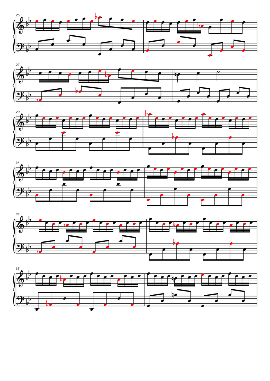 Prelude d'apres Bach Easy Piano scores gallery preview page 3