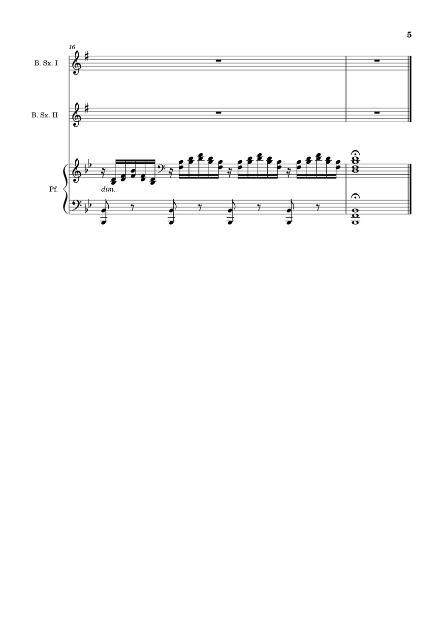 Ave Maria by F. Schubert – B. Sax Duet and Piano. Score and Parts Woodwind Duet scores gallery preview page 5