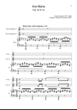 Ave Maria by F. Schubert – T. Sax Duet and Piano. Score and Parts