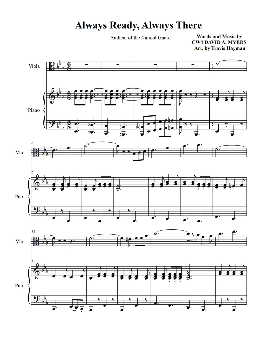 Always Ready, Always There - for Viola with Piano Accompaniment Viola scores gallery preview page 3