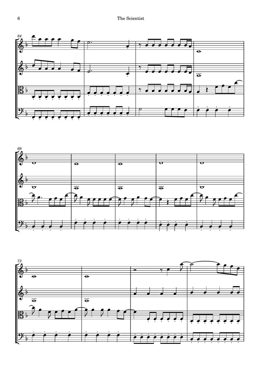 The Scientist String Quartet scores gallery preview page 6