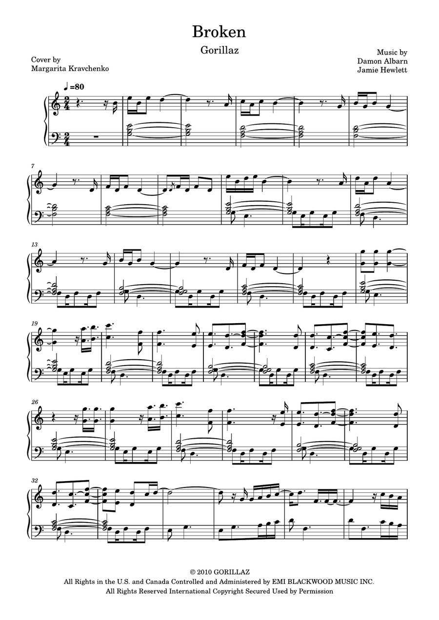 On Melancholy Hill Piano Solo scores gallery preview page 1