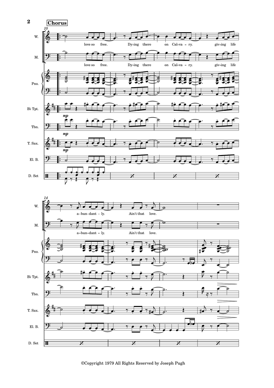 Ain't That Love (Jazz Band/Choir) 4-Part scores gallery preview page 2