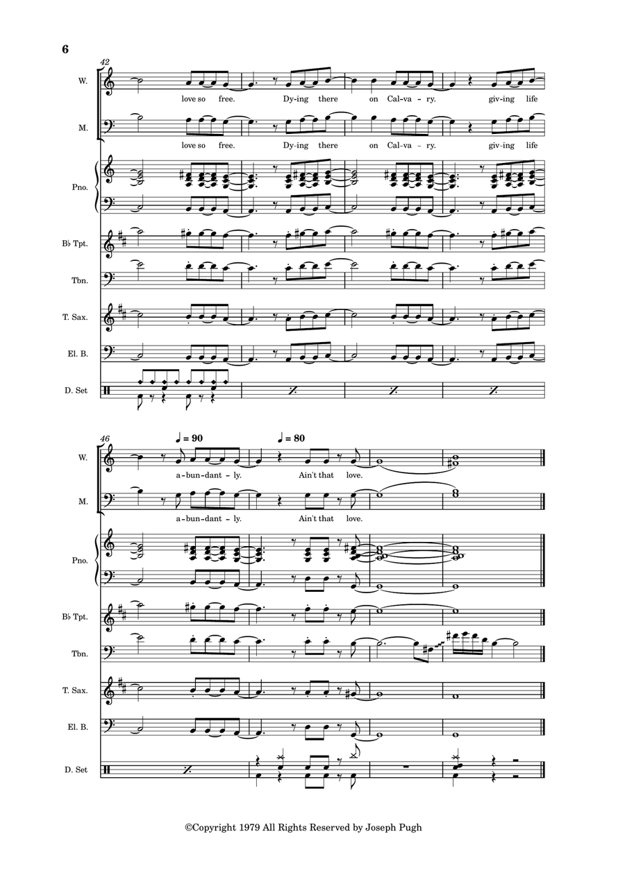 Ain't That Love (Jazz Band/Choir) 4-Part scores gallery preview page 6