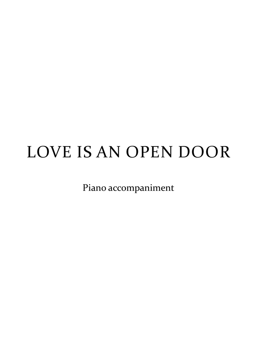 Love Is An Open Door Love Is An Open Door Piano Solo scores gallery preview page 1