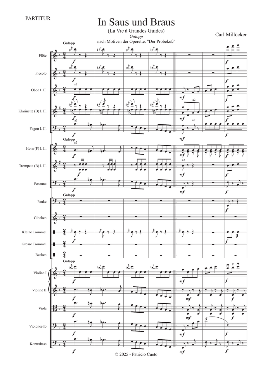 In Saus und Braus, Galopp with reduced wind section Full Orchestra scores gallery preview page 5