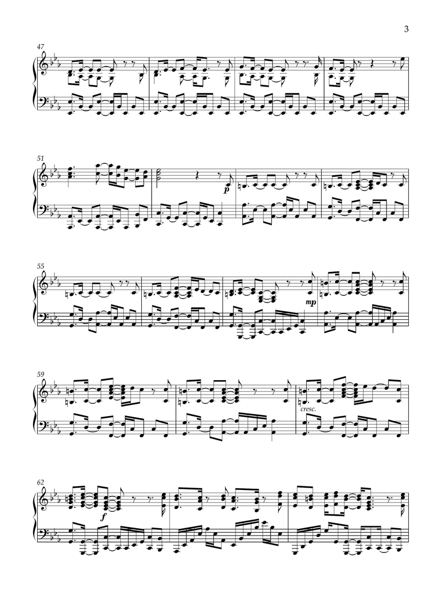 Three Songs Piano Solo scores gallery preview page 5