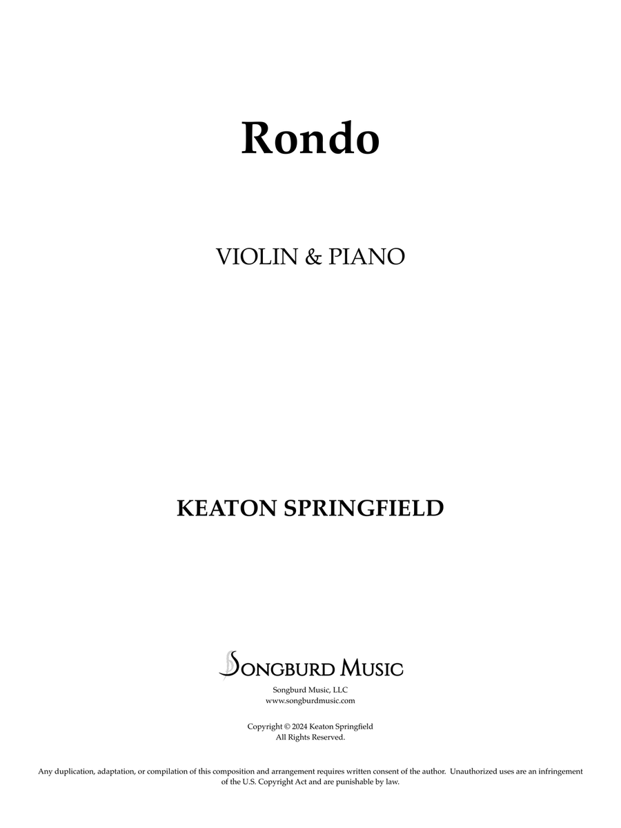 Rondo for violin and piano Violin Solo scores gallery preview page 1