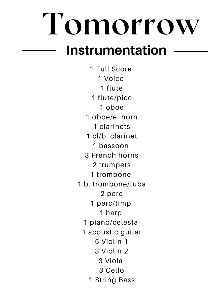 Tomorrow Full Orchestra scores gallery preview page 2
