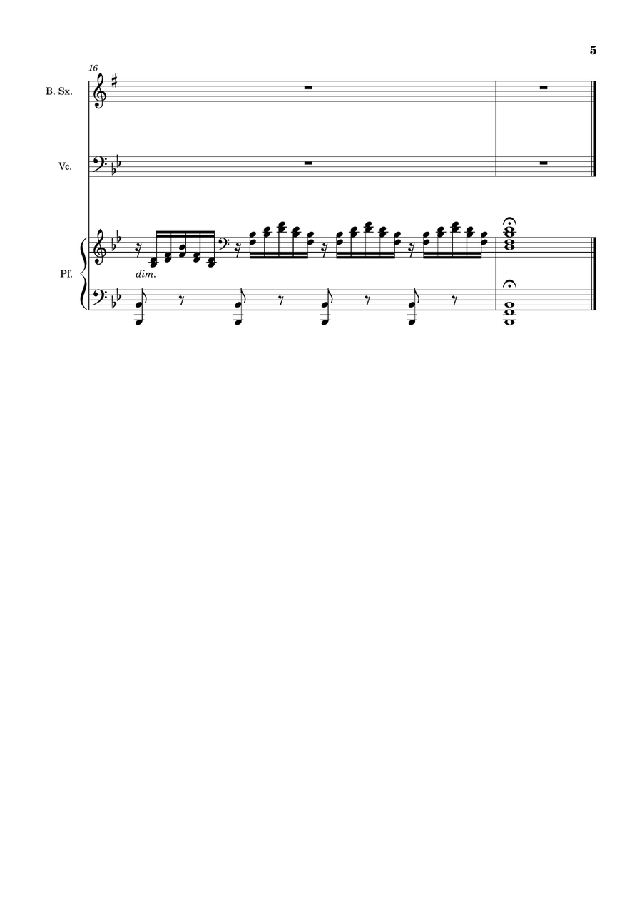 Ave Maria by F. Schubert – B. Sax, Cello and Piano. Score and Parts Small Ensemble scores gallery preview page 5