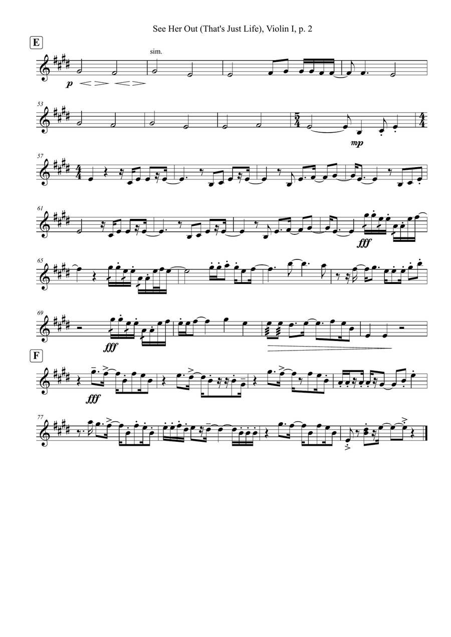 See Her Out String Quartet scores gallery preview page 3