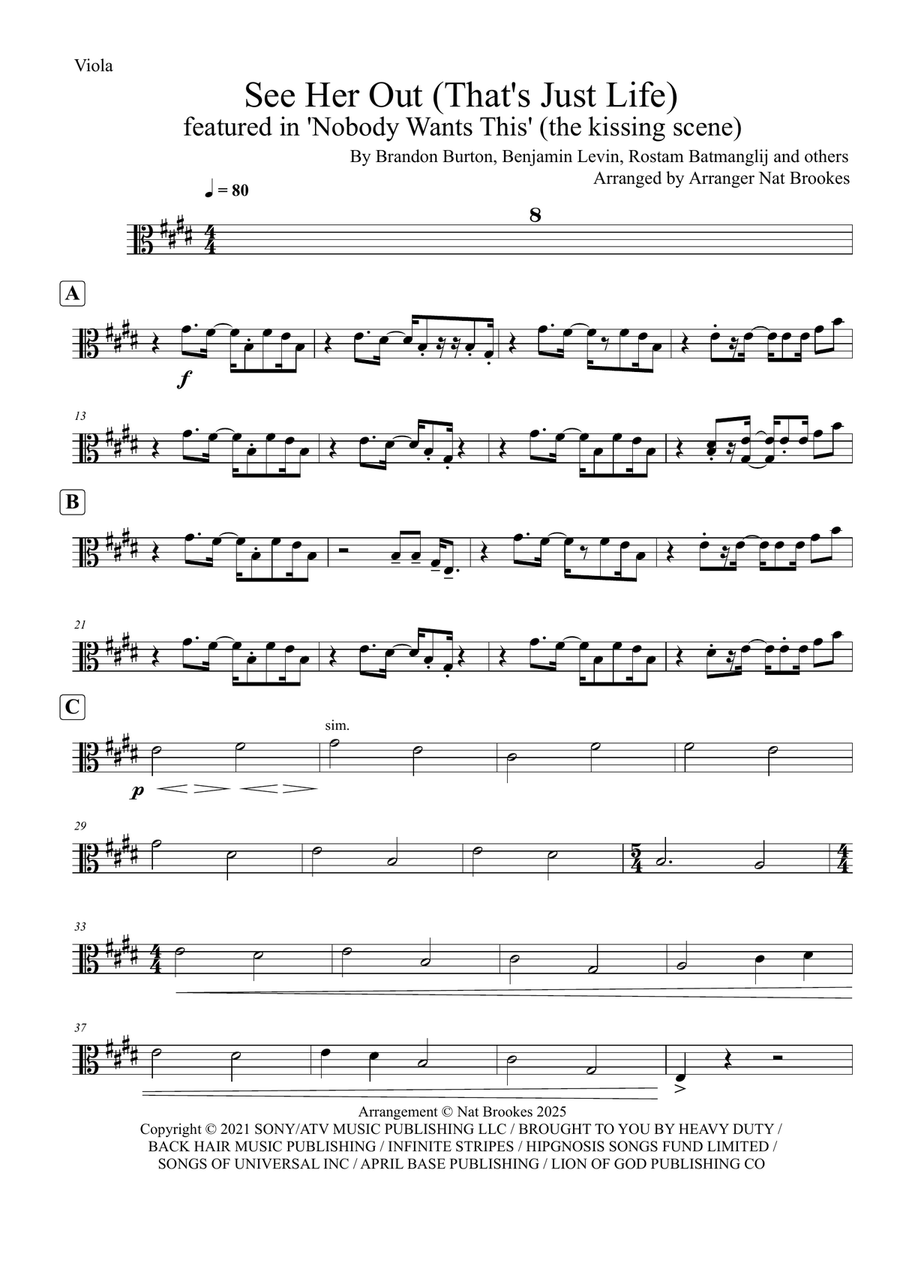 See Her Out String Quartet scores gallery preview page 6