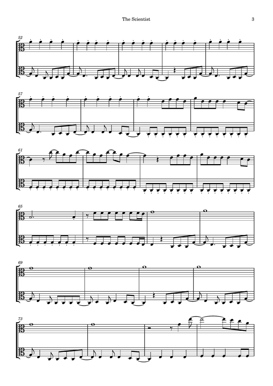 The Scientist The Scientist String Duet scores gallery preview page 3