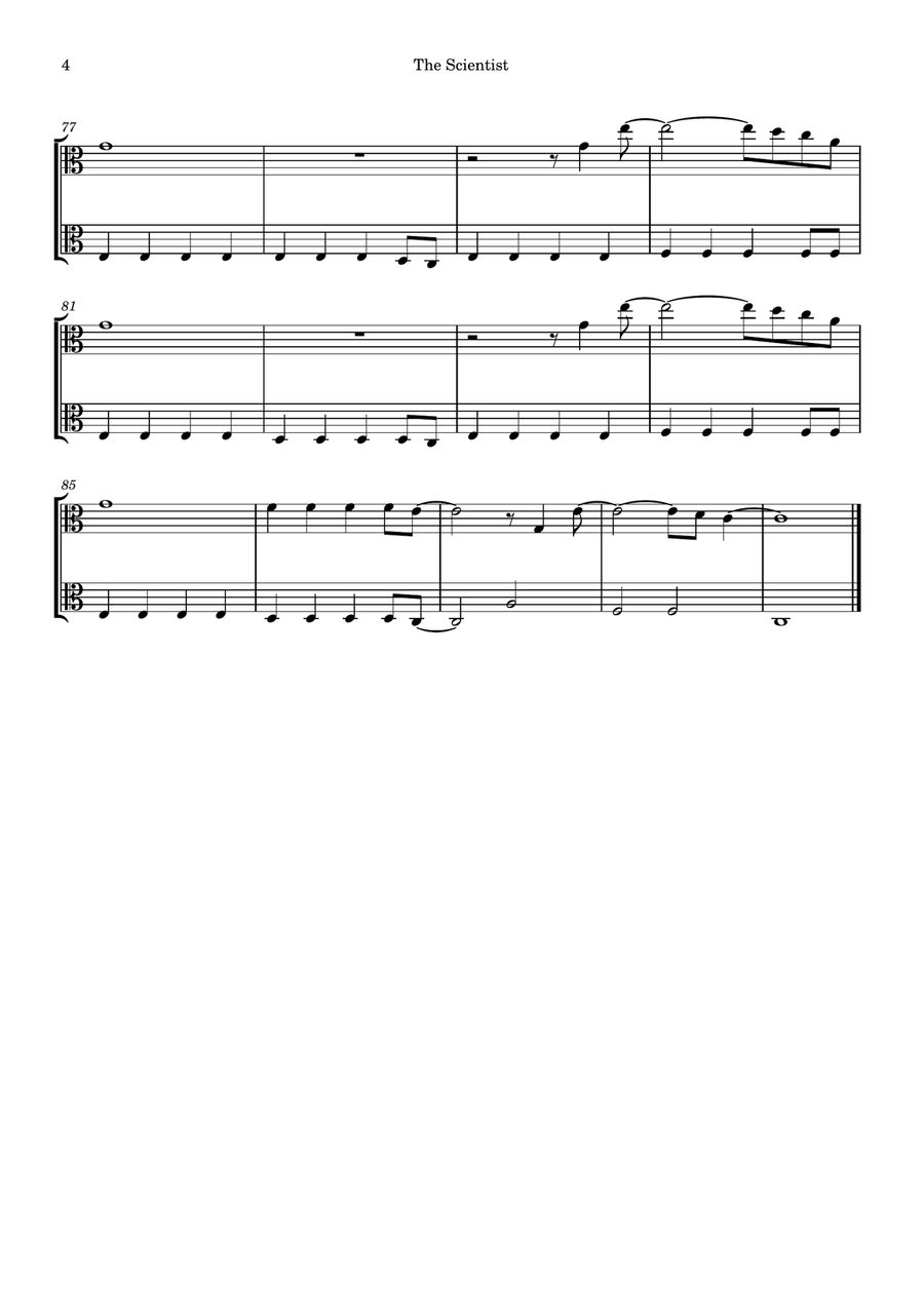 The Scientist The Scientist String Duet scores gallery preview page 4