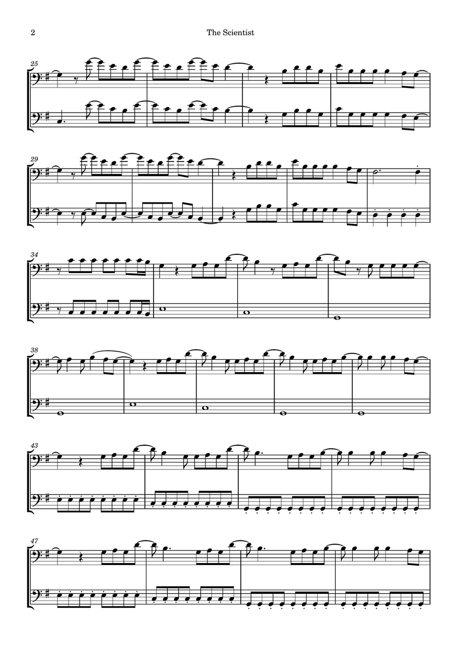 The Scientist The Scientist String Duet scores gallery preview page 2