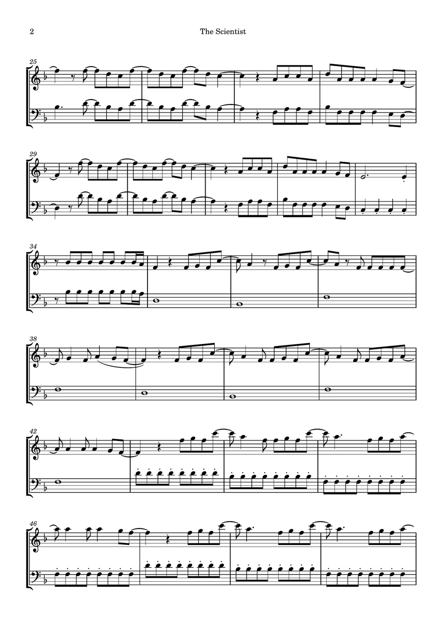 The Scientist String Duet scores gallery preview page 2