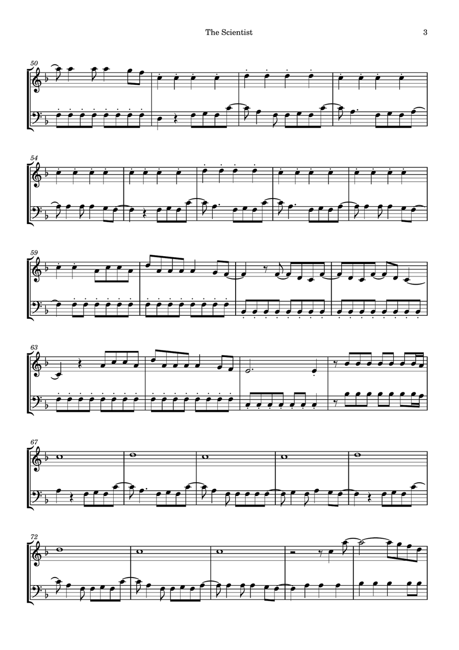 The Scientist String Duet scores gallery preview page 3