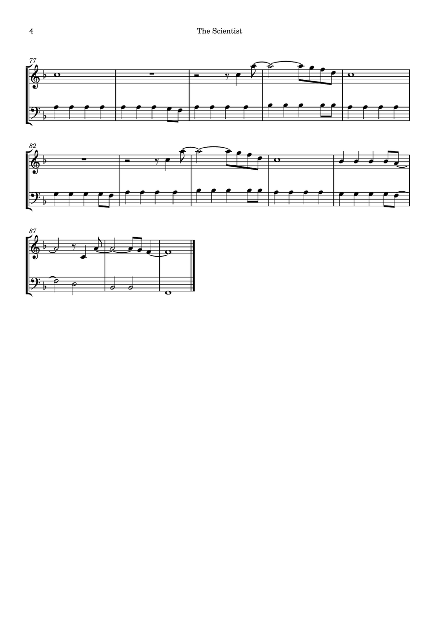 The Scientist String Duet scores gallery preview page 4