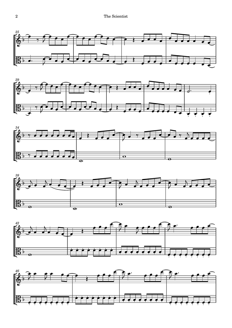 The Scientist String Duet scores gallery preview page 2