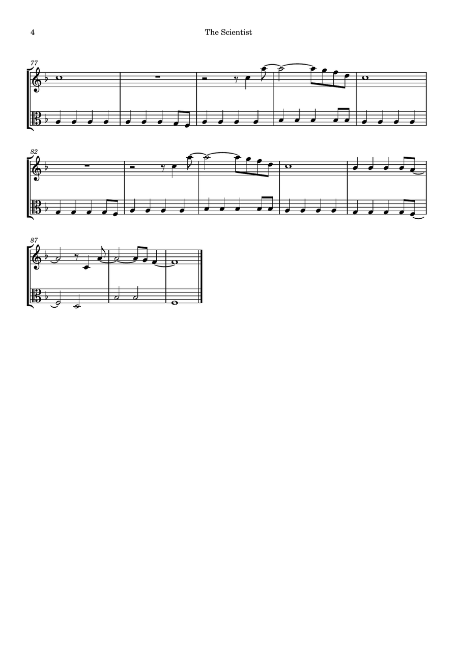 The Scientist String Duet scores gallery preview page 4