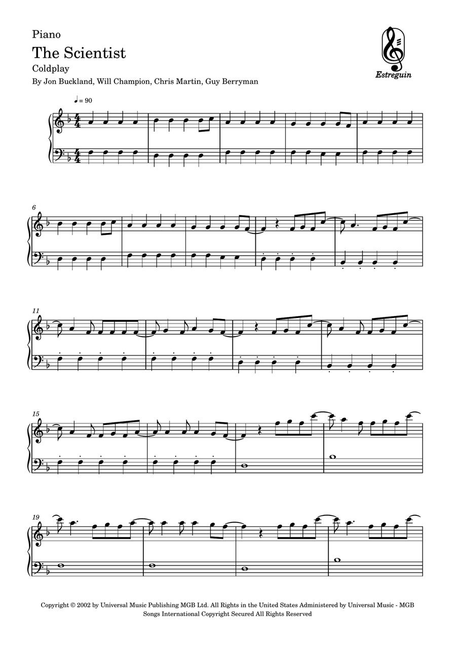 The Scientist String Duet scores gallery preview page 5