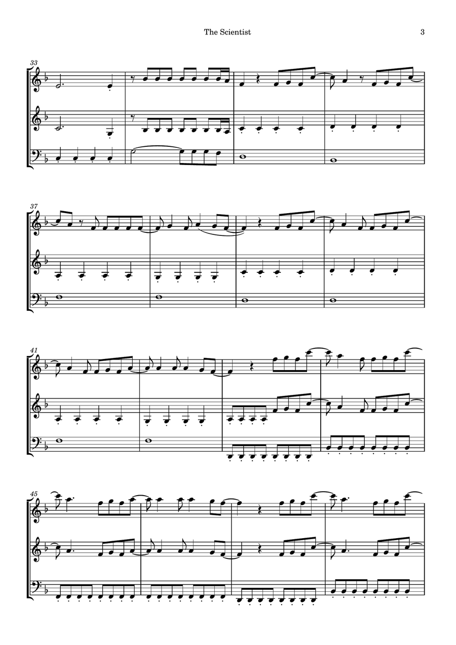 The Scientist The Scientist String Trio scores gallery preview page 3