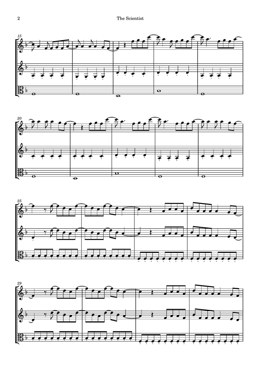 The Scientist The Scientist String Trio scores gallery preview page 2