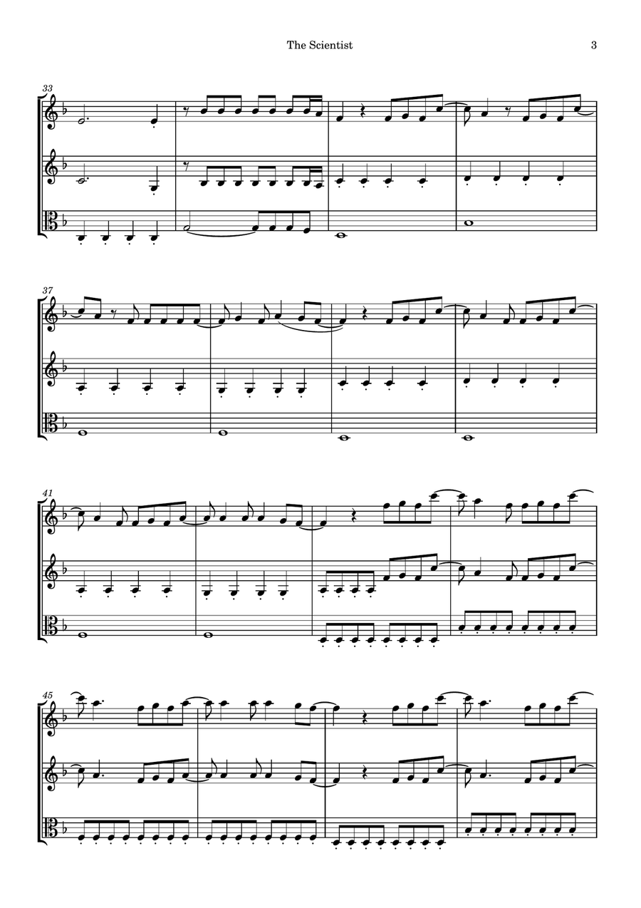 The Scientist The Scientist String Trio scores gallery preview page 3