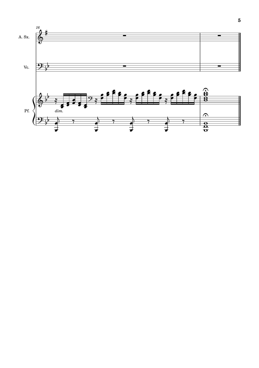 Ave Maria by F. Schubert – A. Sax, Cello and Piano. Score and Parts Small Ensemble scores gallery preview page 5