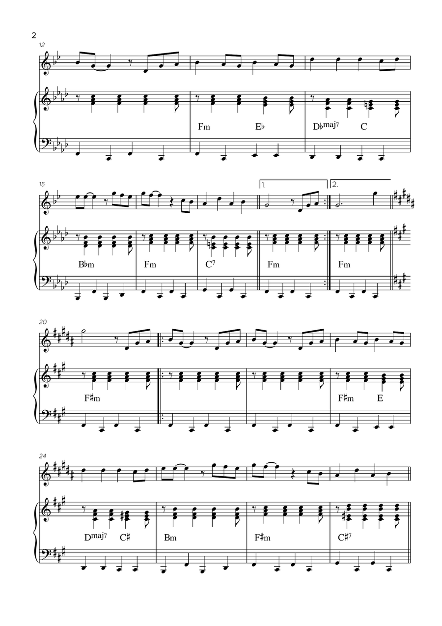 Bella Ciao B-Flat Clarinet scores gallery preview page 3