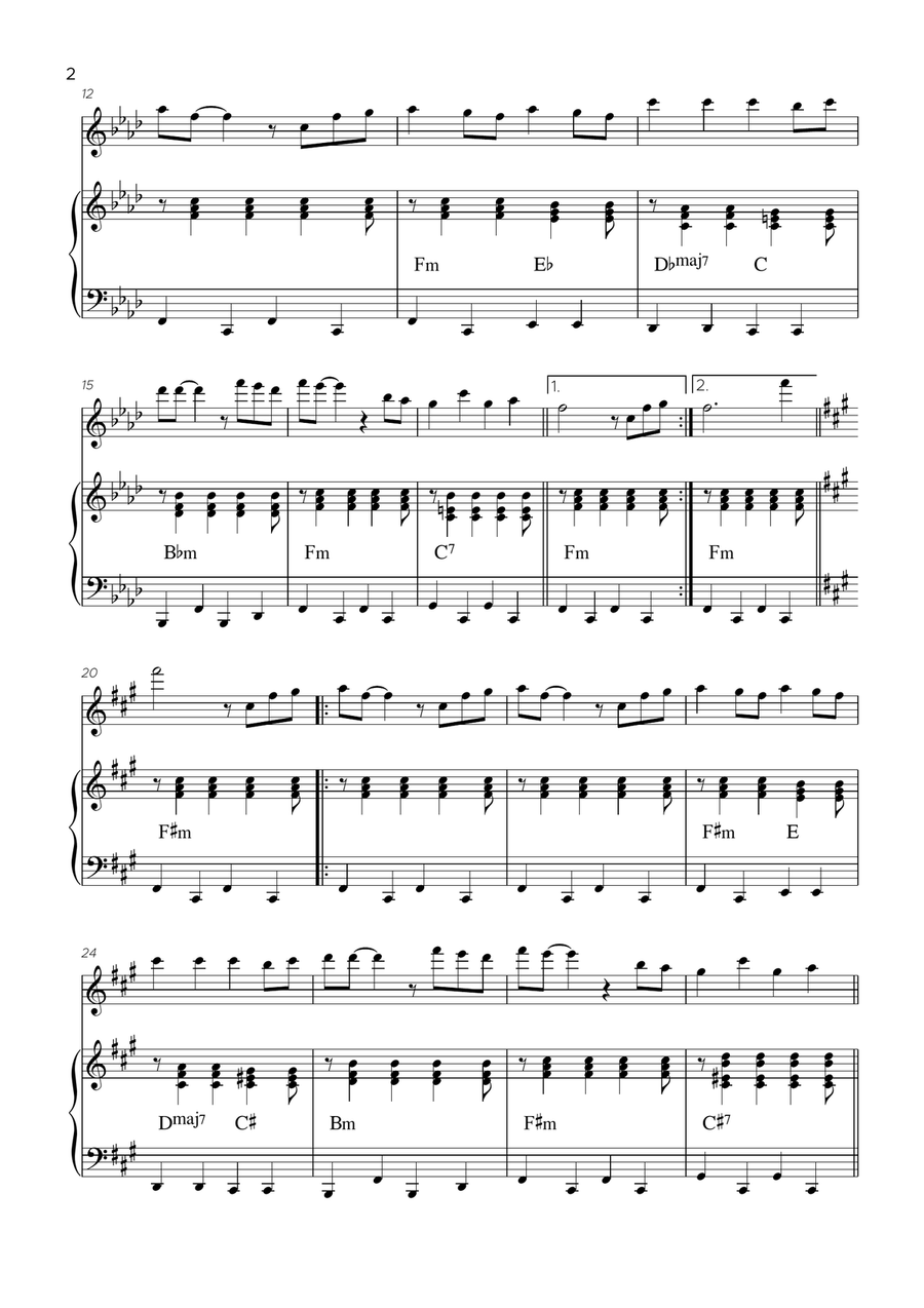 Bella Ciao Flute scores gallery preview page 3