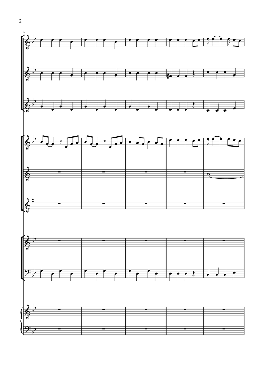 Bella Ciao Small Ensemble scores gallery preview page 3