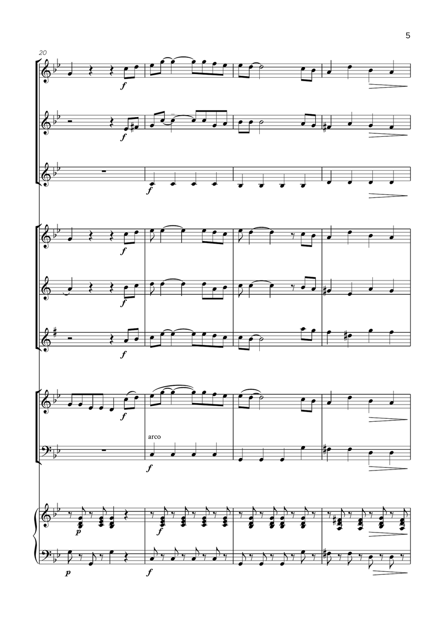 Bella Ciao Small Ensemble scores gallery preview page 6