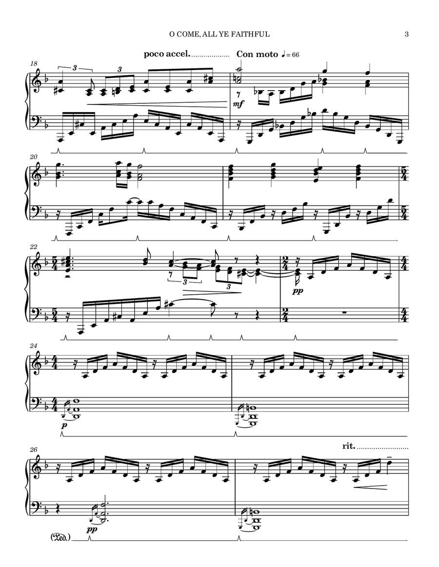 O Come, All Ye Faithful (Rachmaninoff-style) Piano Solo scores gallery preview page 3