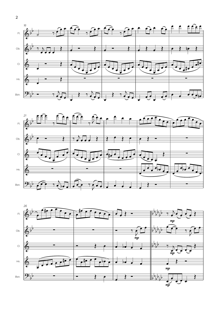 Bella Ciao Woodwind Quintet scores gallery preview page 3